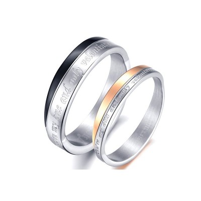 Парные кольца для влюбленных dao_052 из ювелирной стали 316L